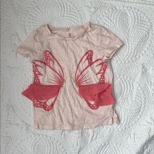 GAP Butterfly T-Shirt with Fabric Accents
